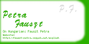 petra fauszt business card